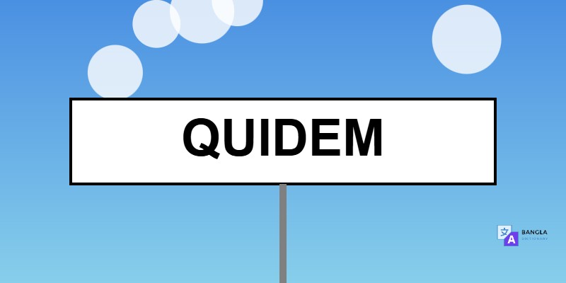 Quidem Meaning in Bengali | Definition & Usage